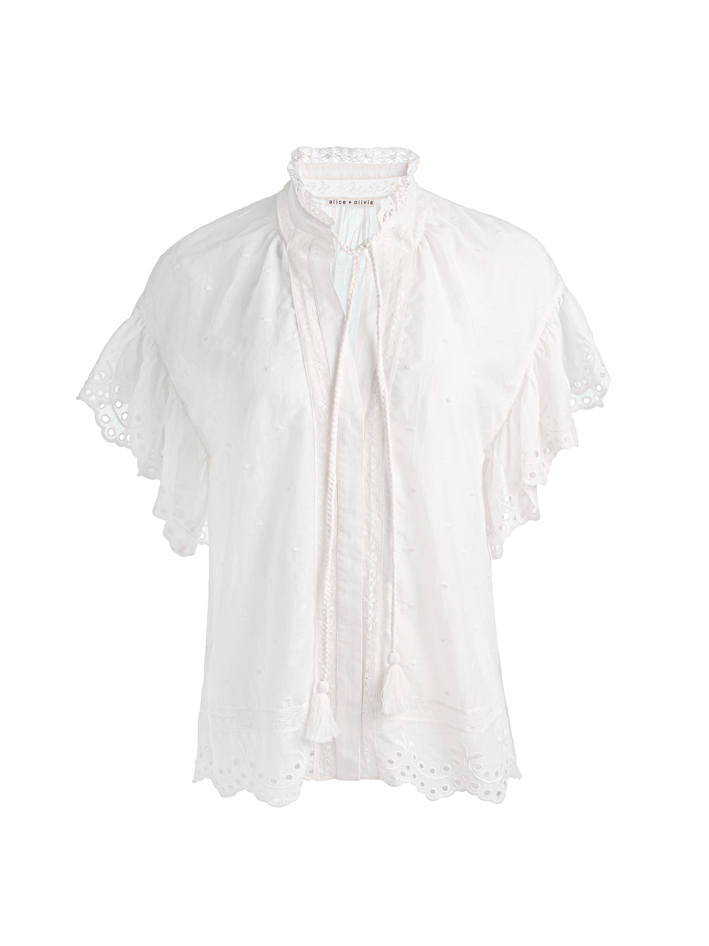 JULIUS EMBR SHORT RFL SLV TUNIC TOP-ALICE + OLIVIA
