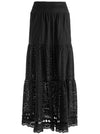 LEONA EMBROIDERED MIDI SKIRT-Black-ALICE + OLIVIA