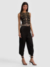 AMAL EMBELLISHED TANK-BLACK/MULTI-ALICE + OLIVIA