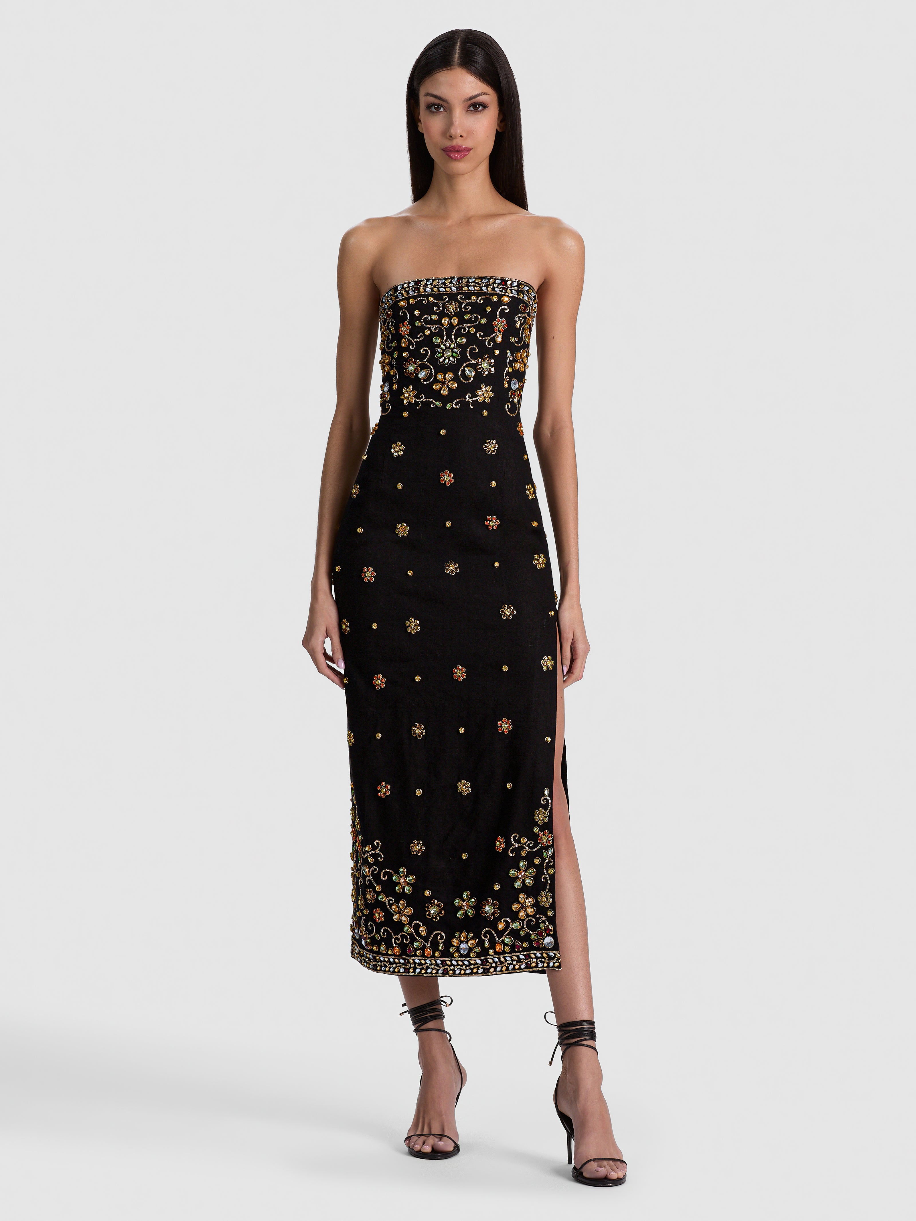 NINA EMBELLISHED MINI DRESS-ALICE + OLIVIA