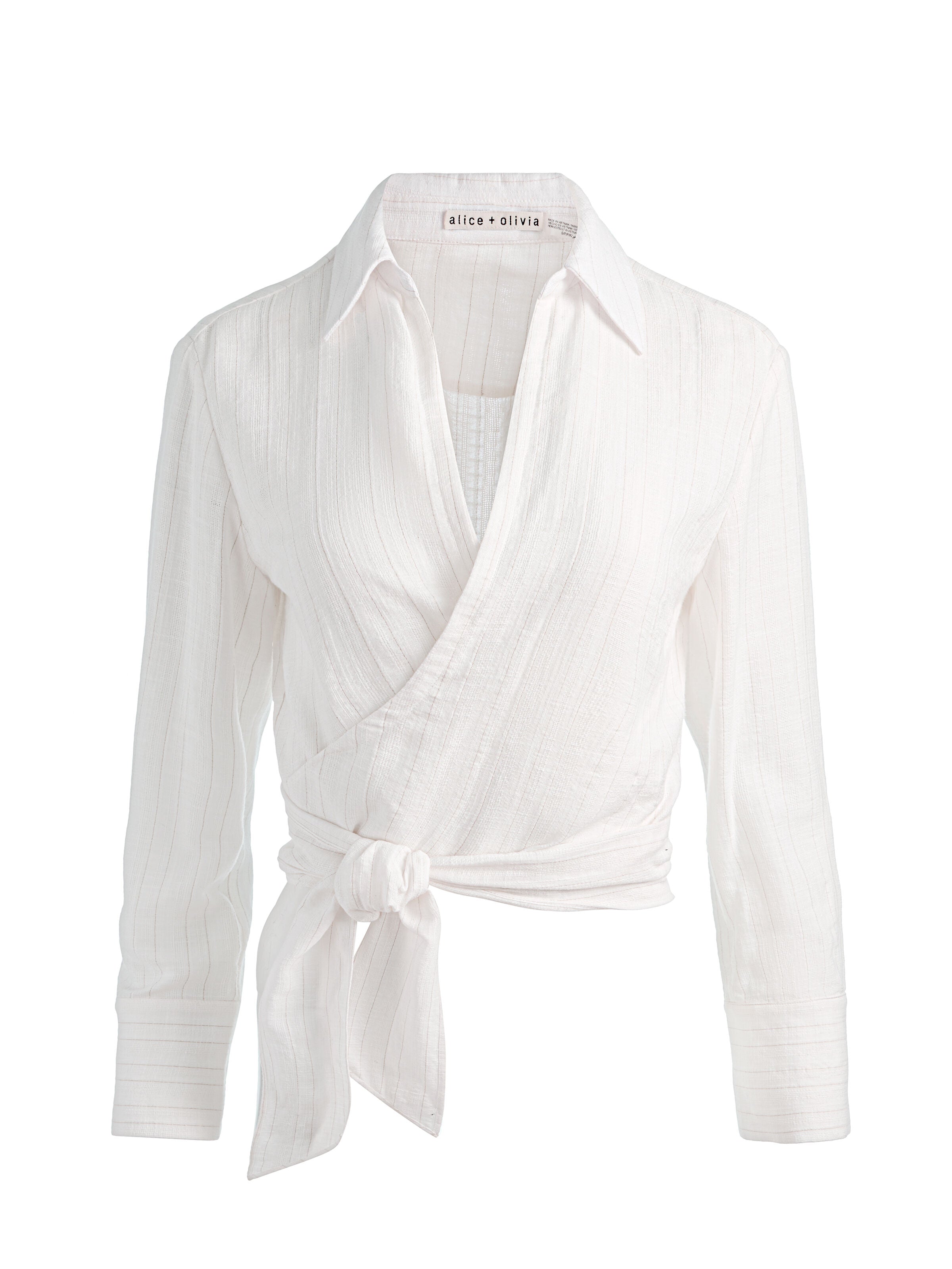 HANNON WRAP TOP-OFF WHITE-ALICE + OLIVIA
