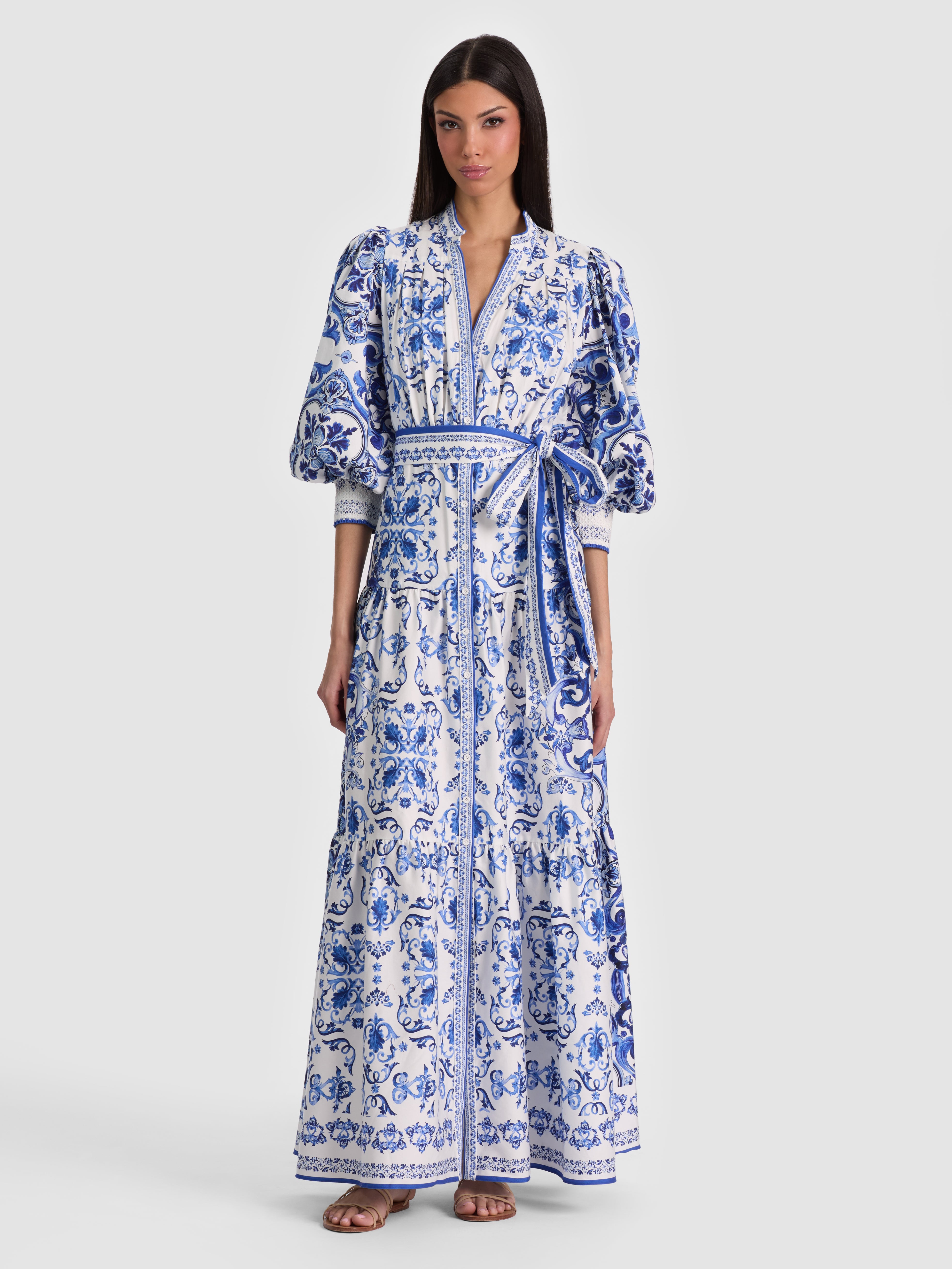 CORA MAXI SHIRT DRESS-SOLSTICE-ALICE + OLIVIA