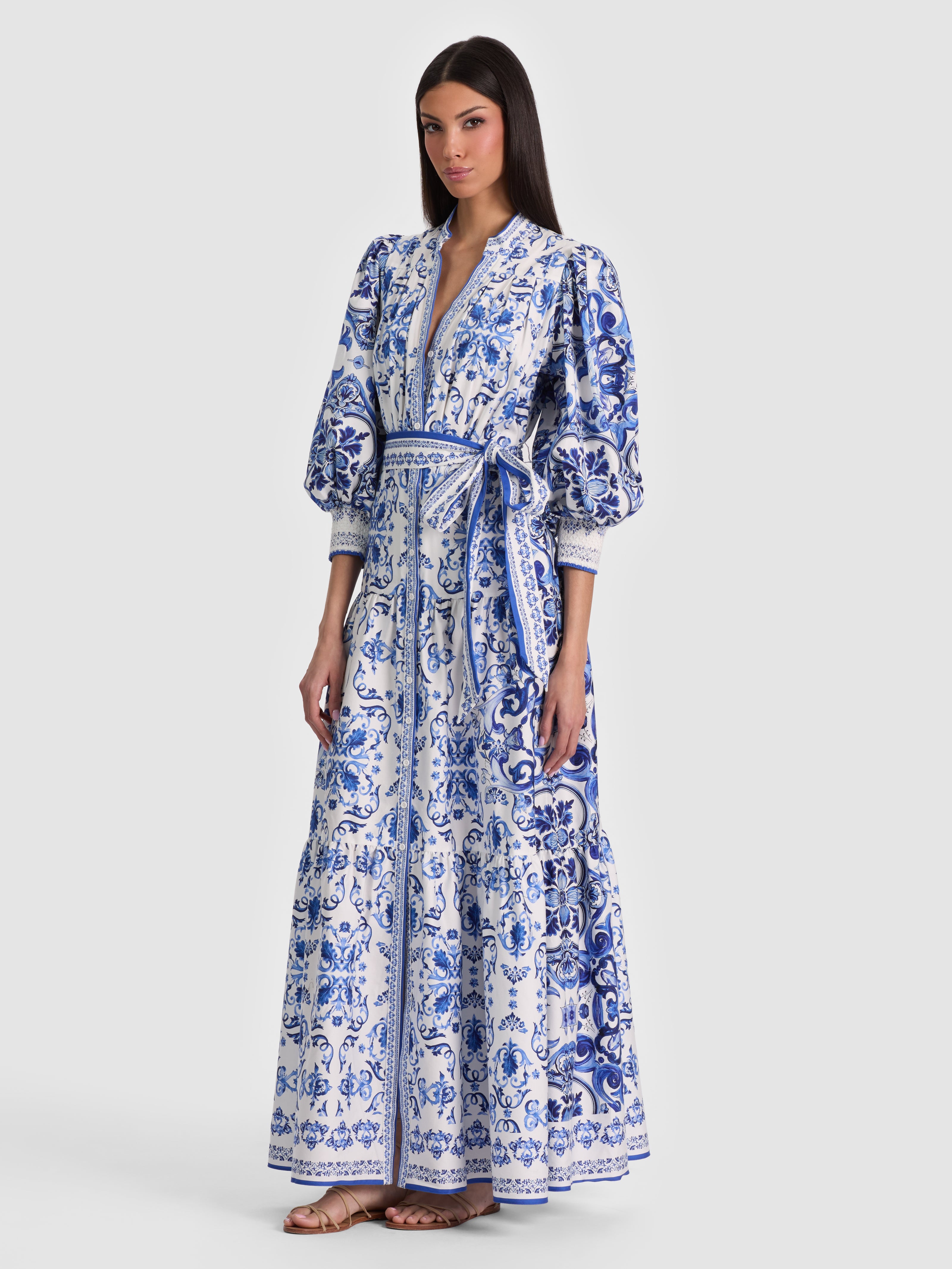CORA MAXI SHIRT DRESS-SOLSTICE-ALICE + OLIVIA