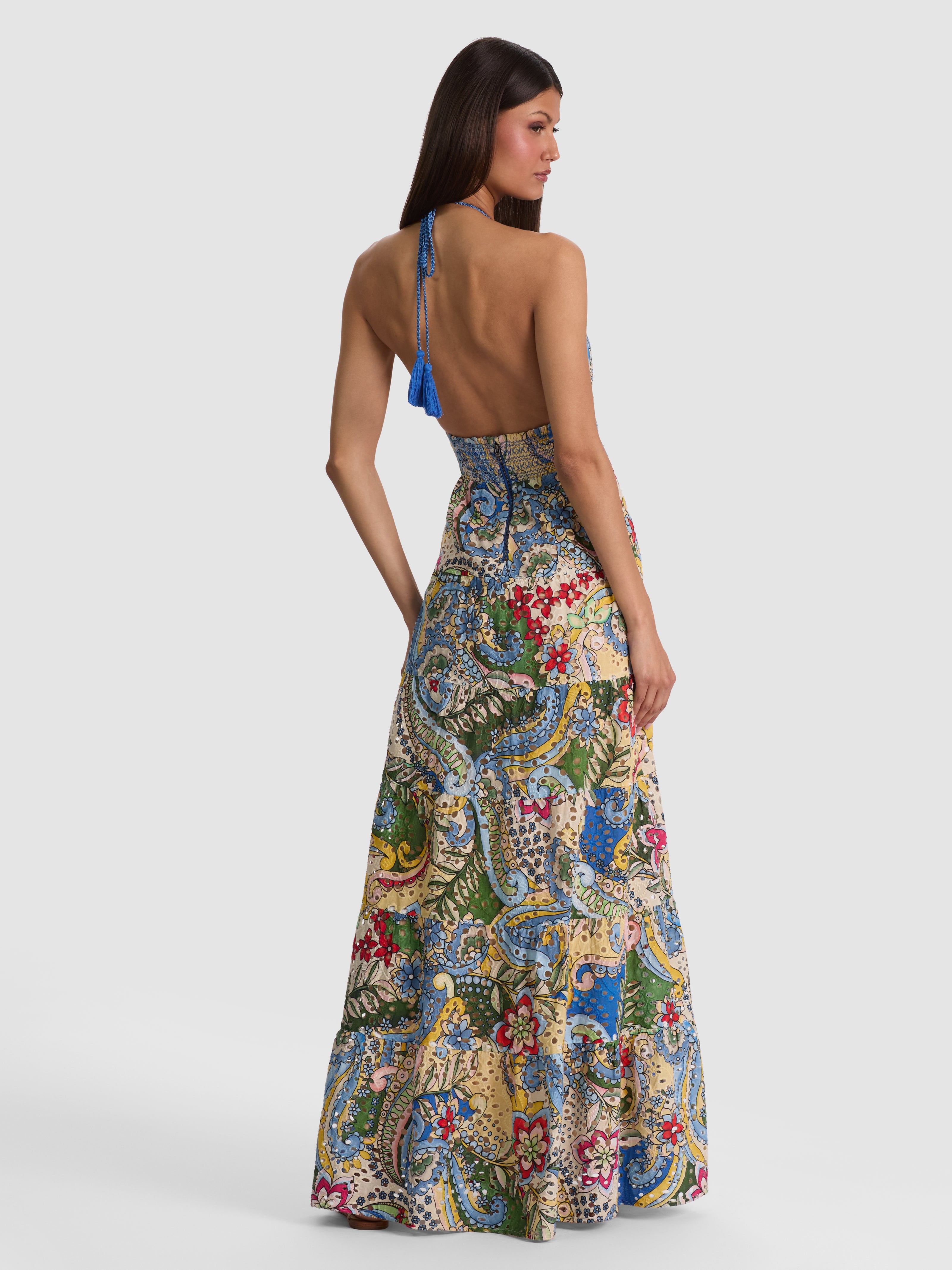 KAROLINA TIERED MAXI DRESS-ALICE + OLIVIA