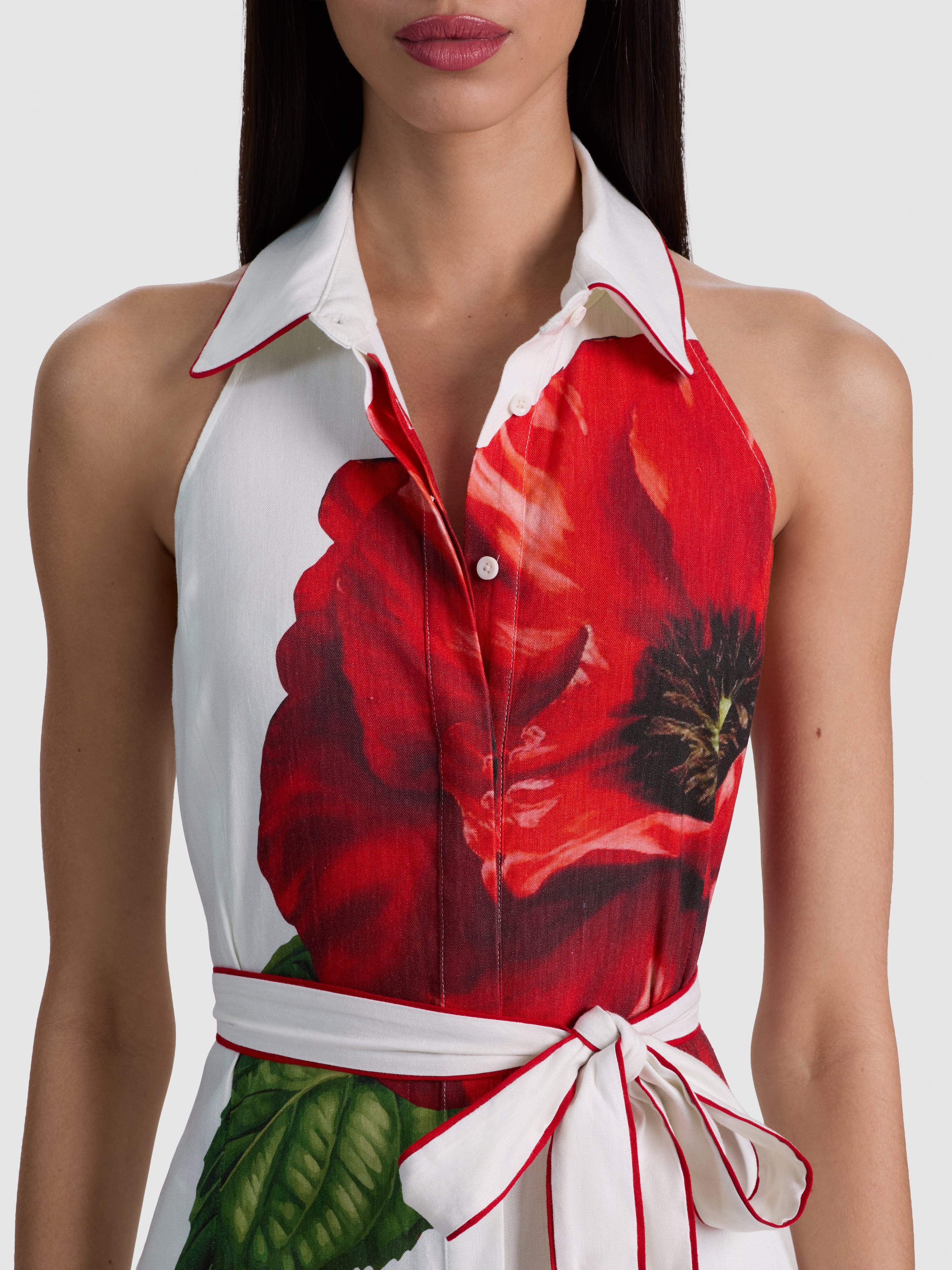 CHASSIDY HALTER MAXI DRESS-SUMMER POPPY-ALICE + OLIVIA