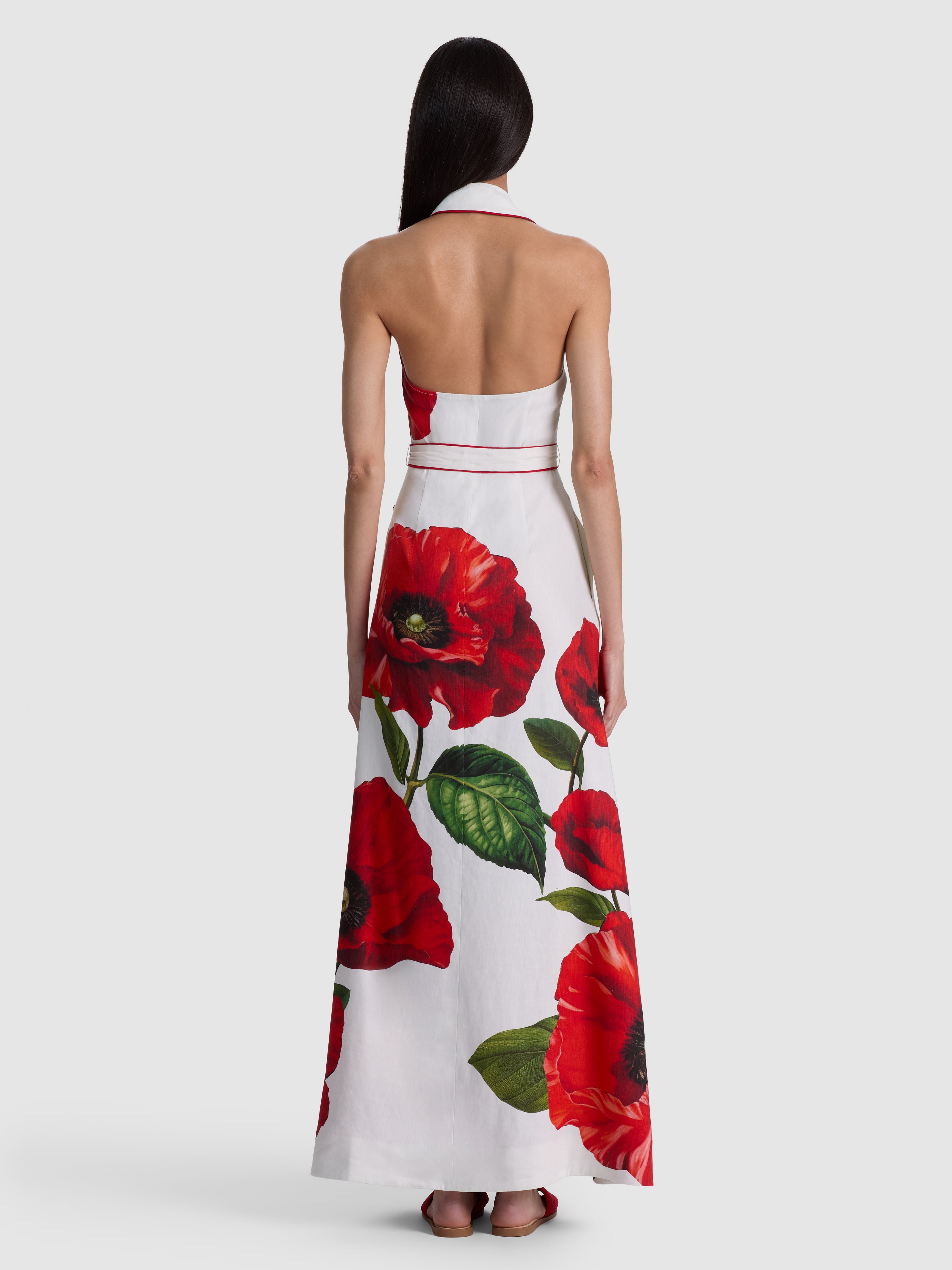 CHASSIDY HALTER MAXI DRESS-SUMMER POPPY-ALICE + OLIVIA