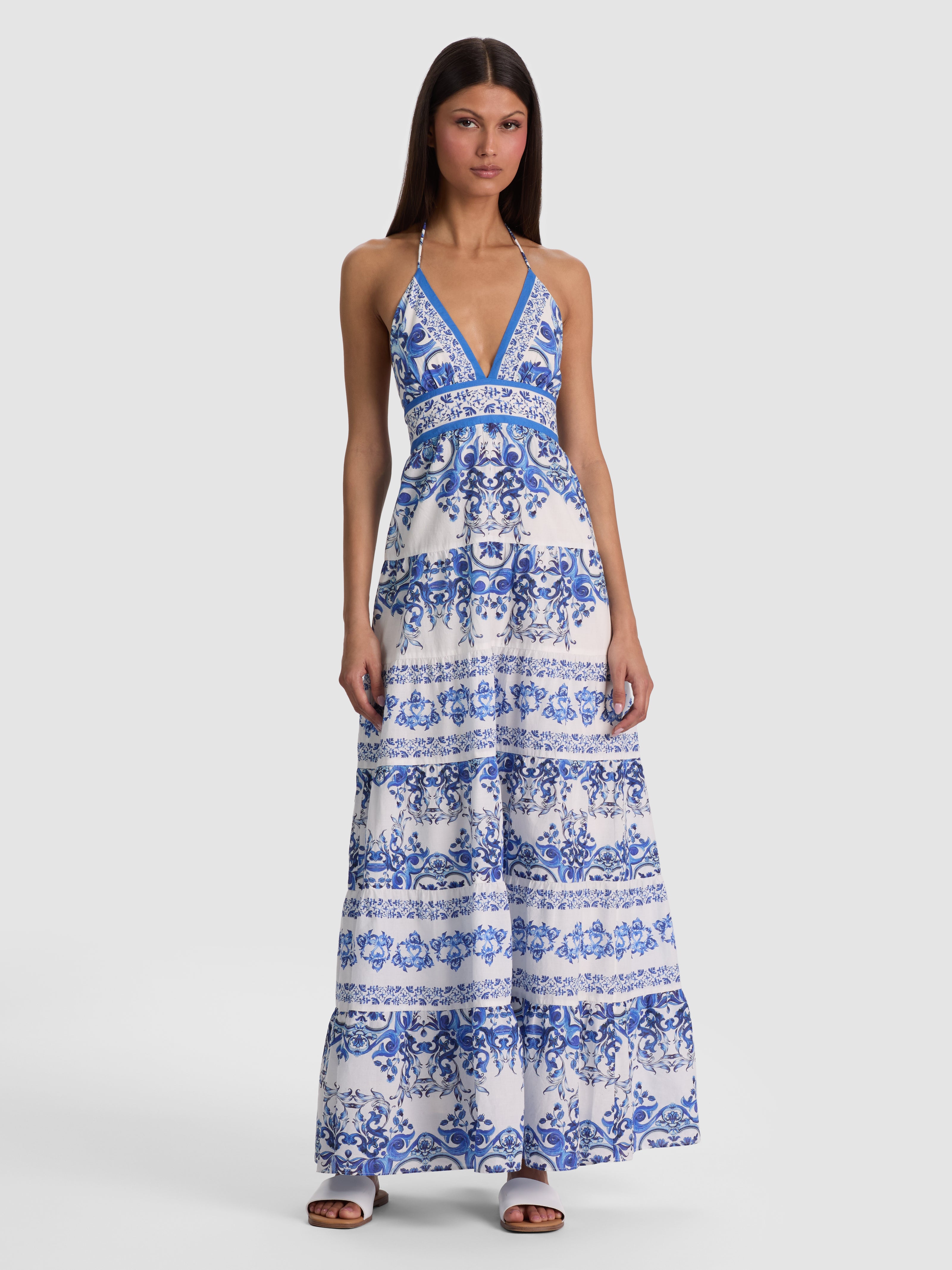 KAROLINA TIERED MAXI DRESS-SOLSTICE-ALICE + OLIVIA