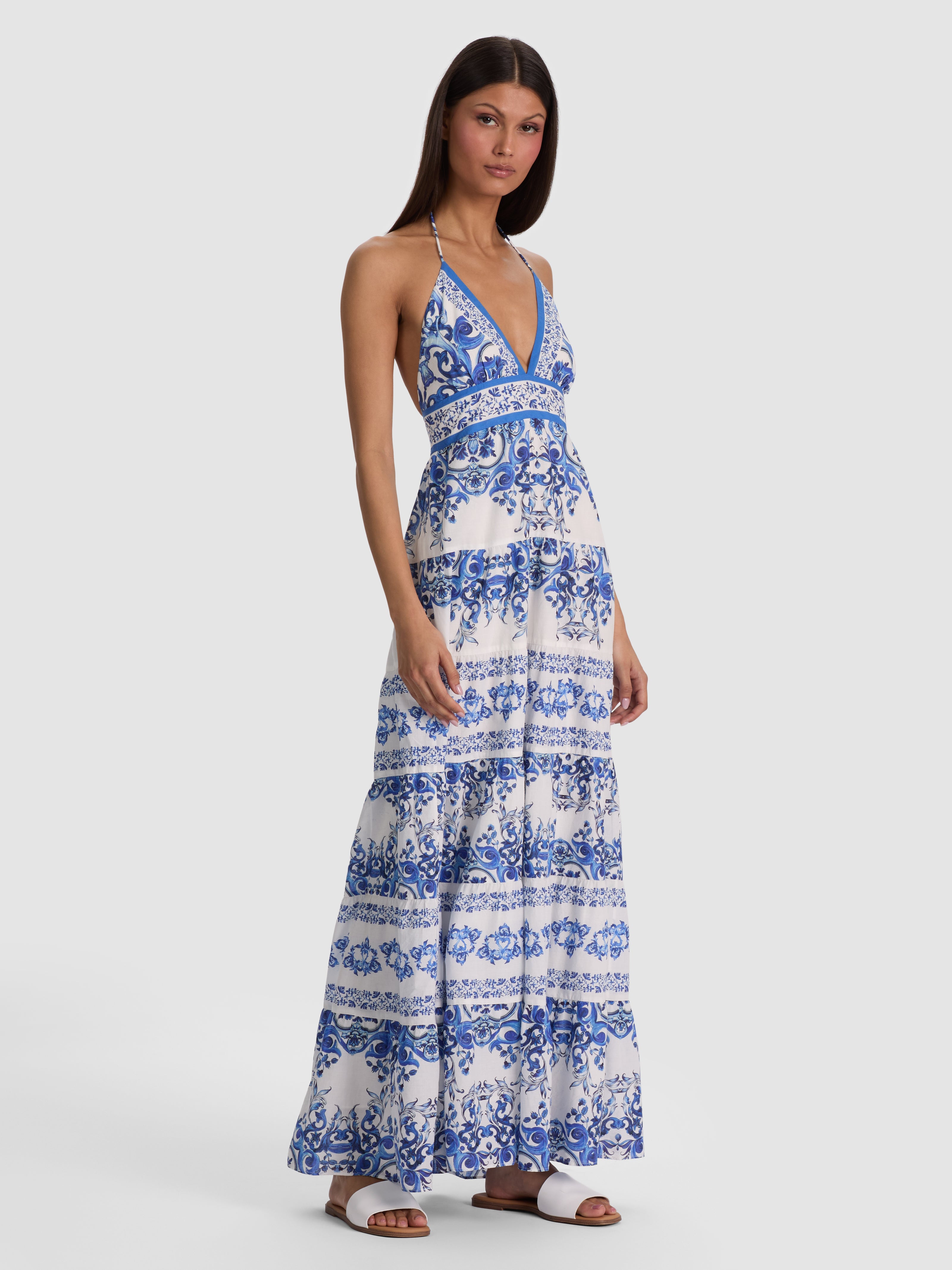 KAROLINA TIERED MAXI DRESS-SOLSTICE-ALICE + OLIVIA