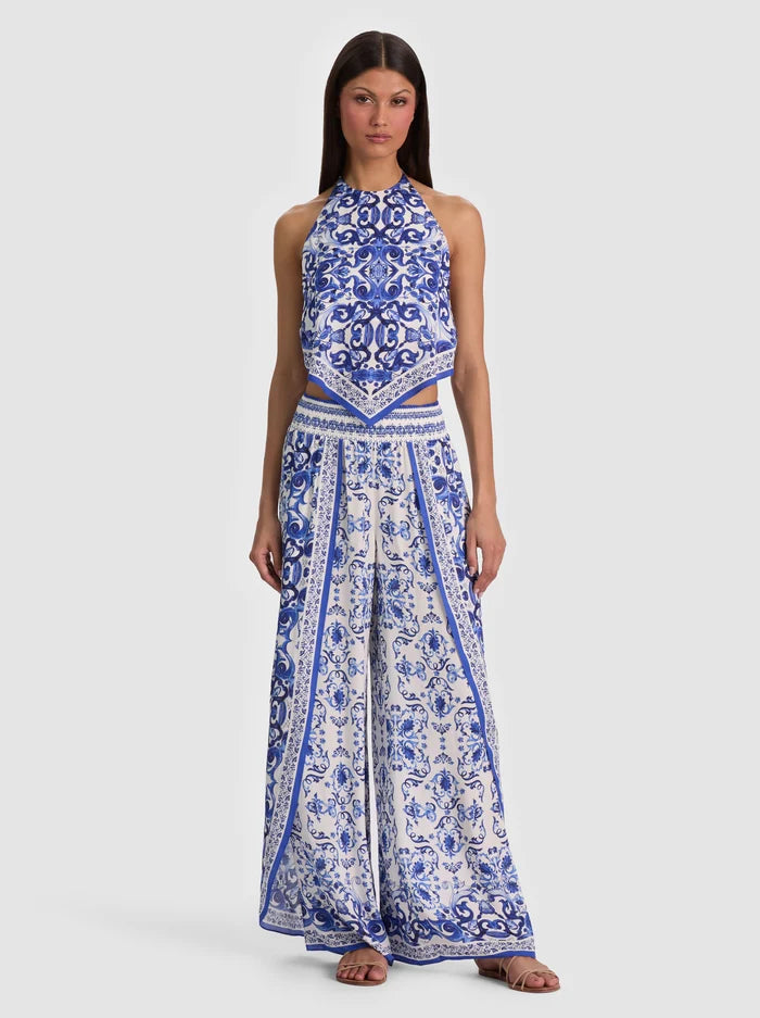 FRENCHIE HANDKERCHIEF HALTER TOP-ALICE + OLIVIA