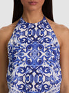 FRENCHIE HANDKERCHIEF HALTER TOP-ALICE + OLIVIA