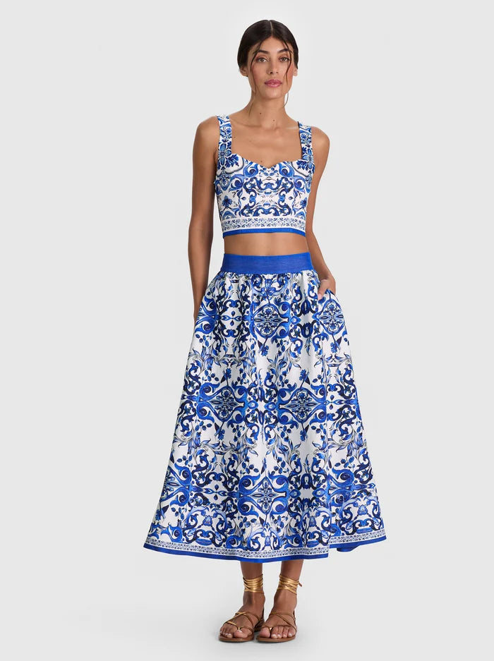EARLA HW FLARE MIDI SKIRT-ALICE + OLIVIA