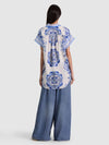 FINELY OVSZ SS BTN DWN-ALICE + OLIVIA