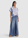 FINELY OVSZ SS BTN DWN-ALICE + OLIVIA