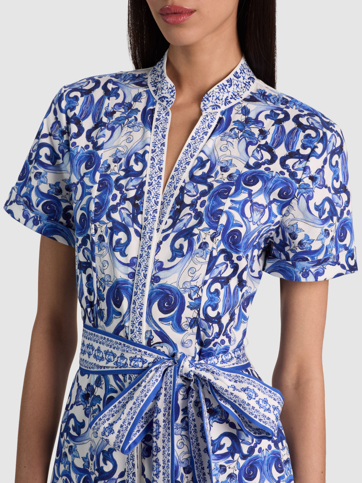 LUCY ROLL SLV MIDI SHIRT DRESS-ALICE + OLIVIA