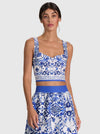 MIRIAM SWEETHEART CROPPED TOP-ALICE + OLIVIA