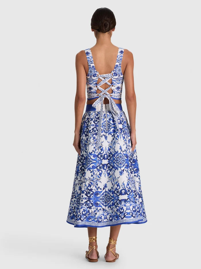 MIRIAM SWEETHEART CROPPED TOP-ALICE + OLIVIA
