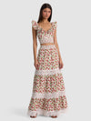 GEMMA EMBR EYELET BTN FT SMKD CROPPED TOP-ALICE + OLIVIA