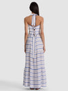 SAIGE HALTER MAXI DRESS-OFF WHITE/BLUE IRIS-ALICE + OLIVIA