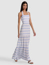 SAIGE HALTER MAXI DRESS-OFF WHITE/BLUE IRIS-ALICE + OLIVIA