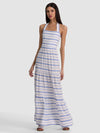 SAIGE HALTER MAXI DRESS-OFF WHITE/BLUE IRIS-ALICE + OLIVIA