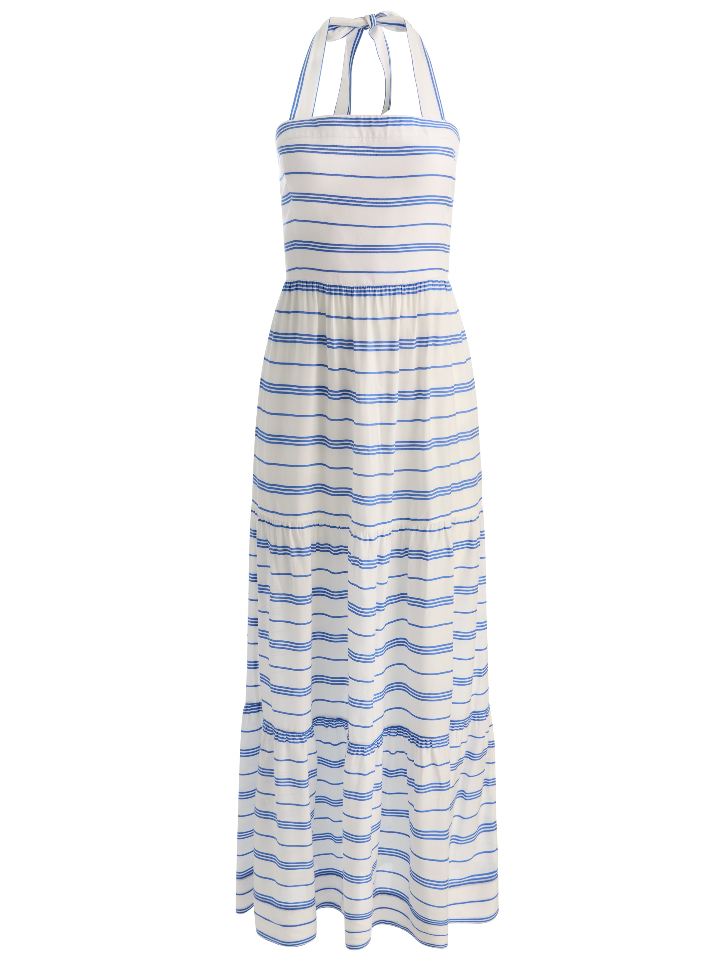 SAIGE HALTER MAXI DRESS-OFF WHITE/BLUE IRIS-ALICE + OLIVIA