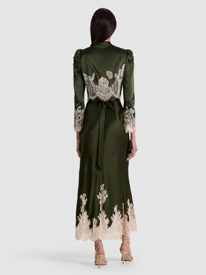 THOMASINA LACE CROPPED JACKET-DARK FERN-ALICE + OLIVIA