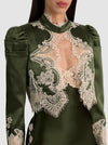 THOMASINA LACE CROPPED JACKET-DARK FERN-ALICE + OLIVIA