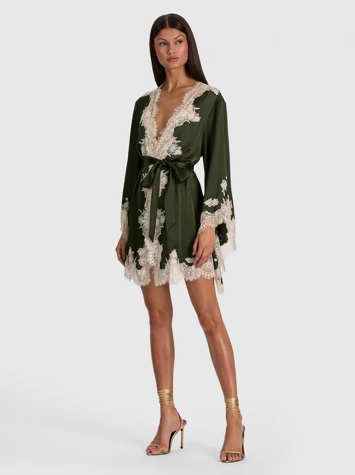 DREA CUTAWAY LACE ROBE-ALICE + OLIVIA