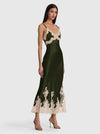 JULIETTA CUTAWAY LACE TRIM SLIP DRESS-ALICE + OLIVIA