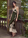 JULIETTA CUTAWAY LACE TRIM SLIP DRESS-ALICE + OLIVIA