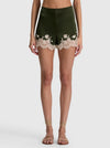 ELISSA CUTAWAY LACE SHORT-DARK FERN-ALICE + OLIVIA