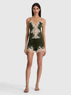 ELISSA CUTAWAY LACE SHORT-DARK FERN-ALICE + OLIVIA