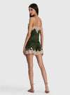 ELISSA CUTAWAY LACE SHORT-DARK FERN-ALICE + OLIVIA