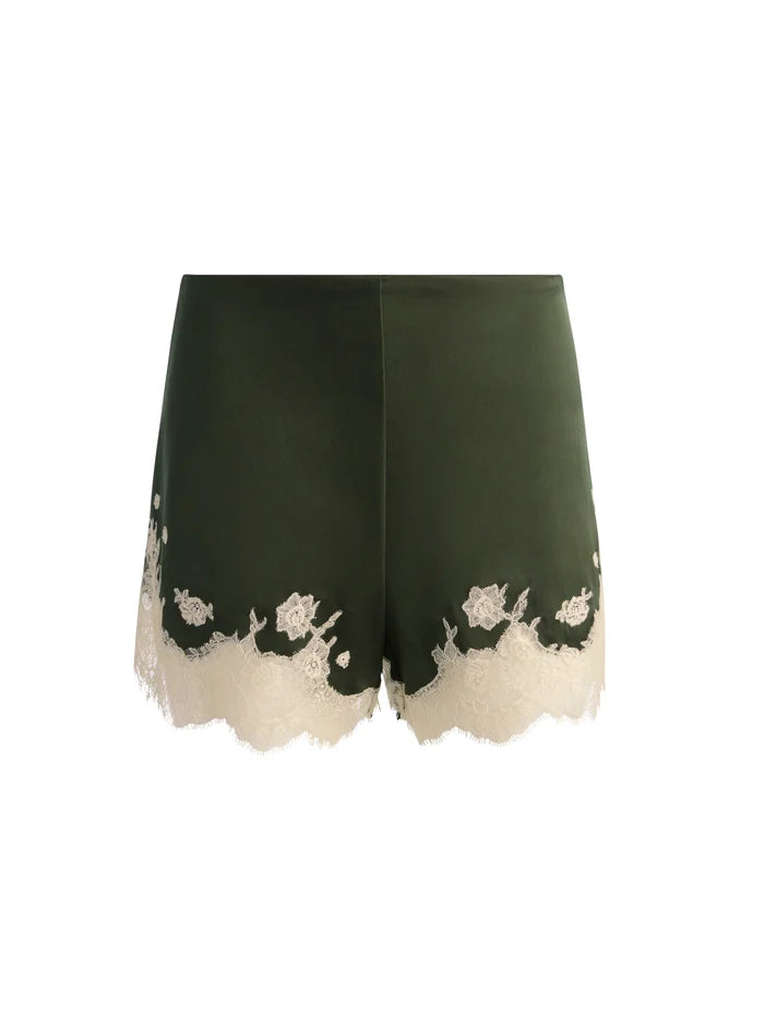 ELISSA CUTAWAY LACE SHORT-DARK FERN-ALICE + OLIVIA