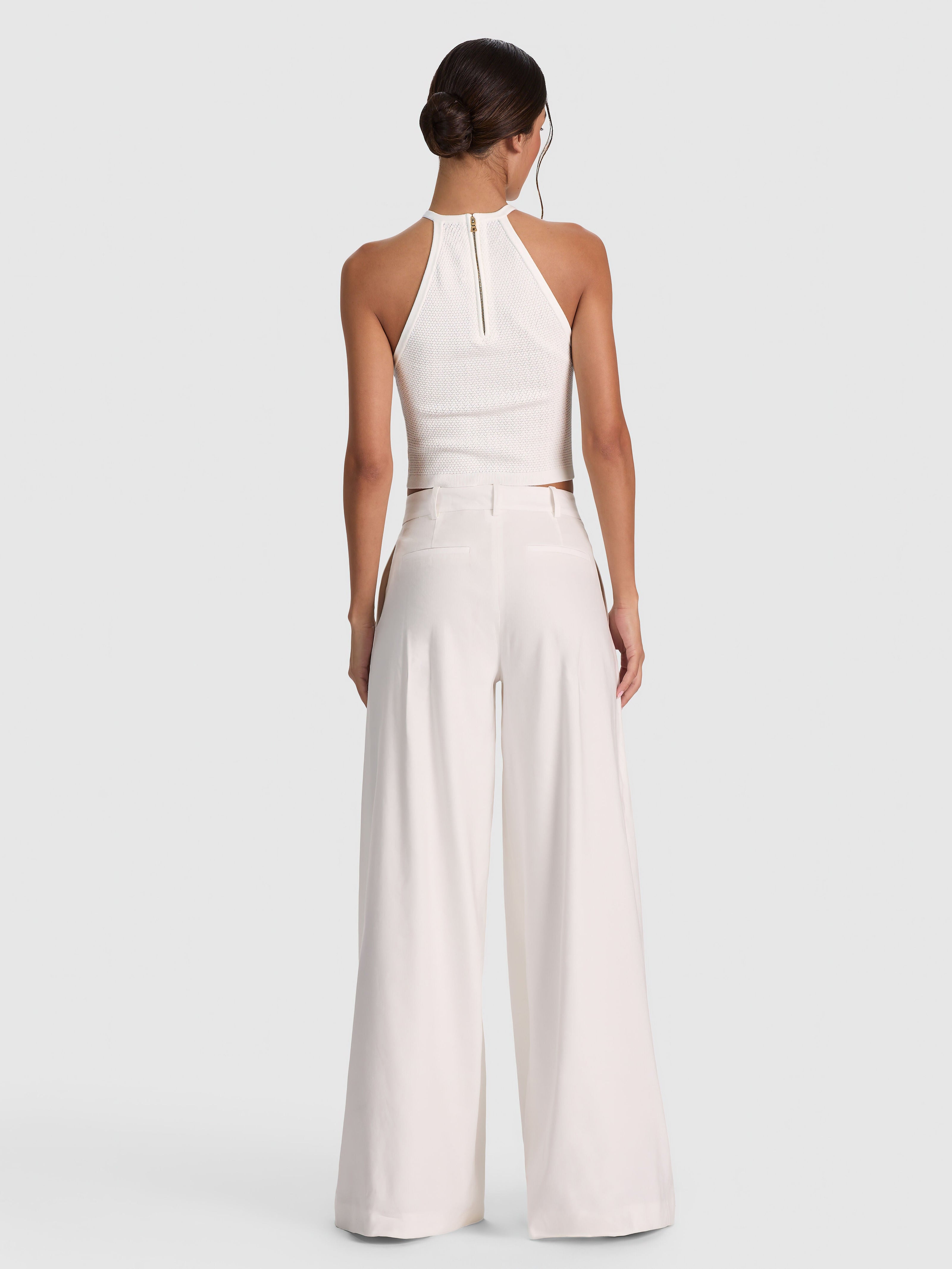 BLAIRE PLEATED PANT-OFF WHITE-ALICE + OLIVIA