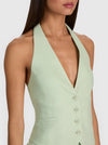 ERICA COLLARLESS DEEP V NECK VEST-ALICE + OLIVIA