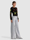 RUTHY APPLIQUE CARDIGAN-BLACK MULTI-ALICE + OLIVIA