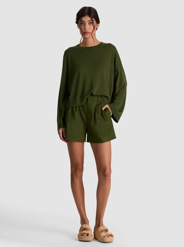 MARGIE BOXY PULLOVER-DARK FERN-ALICE + OLIVIA