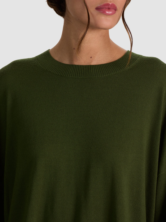 MARGIE BOXY PULLOVER-DARK FERN-ALICE + OLIVIA