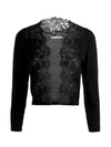 CONSTANCE LACE TRIM CARDIGAN-ALICE + OLIVIA