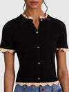 CIARA LACE TRIM CARDIGAN-ALICE + OLIVIA