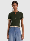 CIARA LACE TRIM CARDIGAN-ALICE + OLIVIA