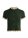 CIARA LACE TRIM CARDIGAN-ALICE + OLIVIA