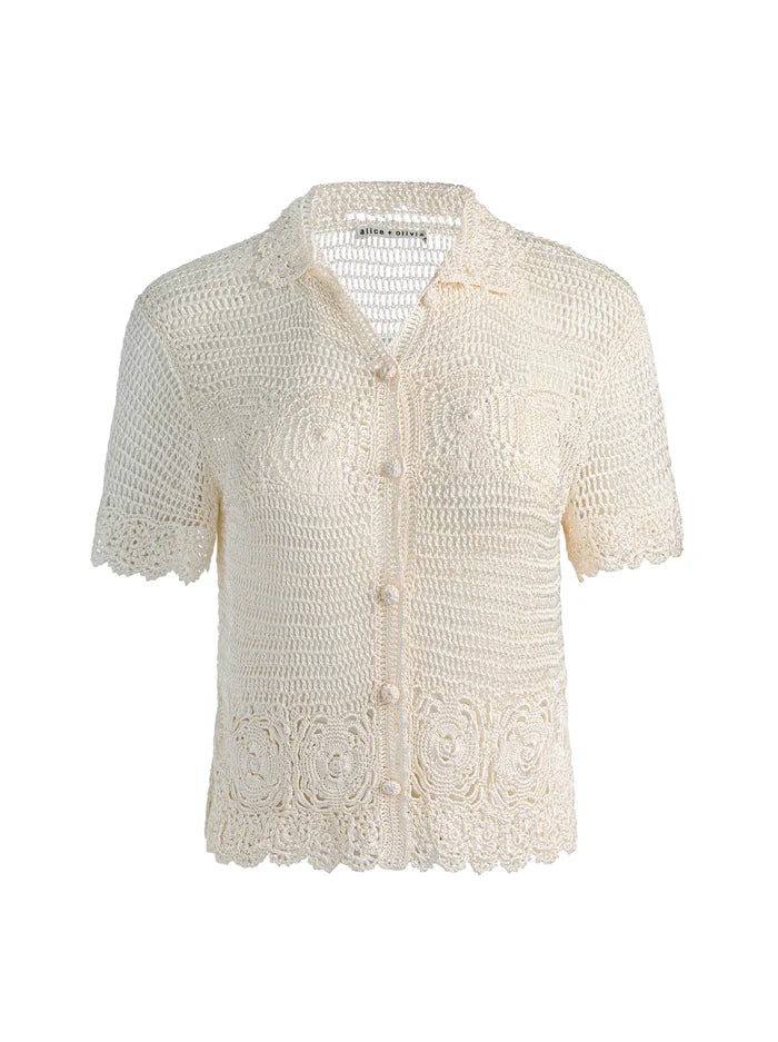 RANDALL CROCHET CARDIGAN-ALICE + OLIVIA