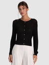 CARSON POINTELLE CARDIGAN-Black-ALICE + OLIVIA