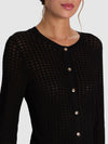 CARSON POINTELLE CARDIGAN-Black-ALICE + OLIVIA