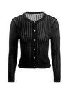 CARSON POINTELLE CARDIGAN-Black-ALICE + OLIVIA