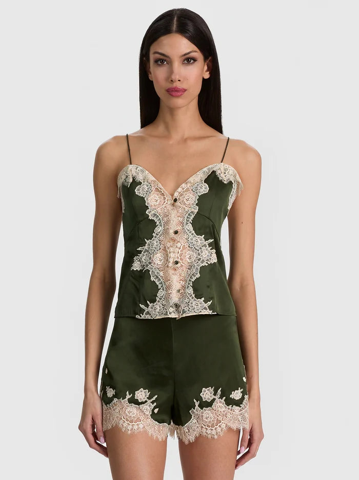 JULIETTA BTN FT CUTAWAY LACE SLIP TOP-ALICE + OLIVIA