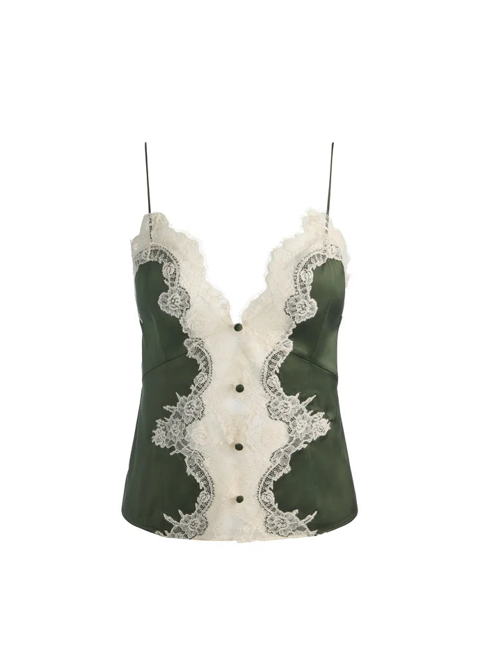 JULIETTA LACE SLIP TOP - DARK FERN-DARK FERN-ALICE + OLIVIA