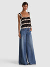 SYLVIE TIERED LACE CROP TOP-Black-ALICE + OLIVIA